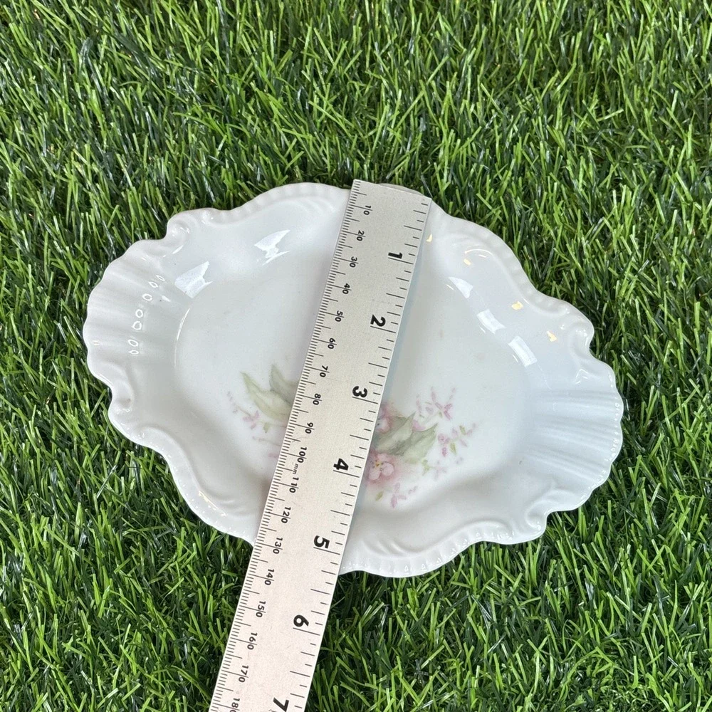 Vintage Floral Cup‎ & Saucer Set Pink Green Coquette Cottagecore Unmarked